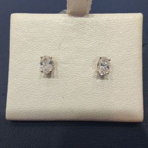 3/4 carat Natural Diamond Solitaire Earrings